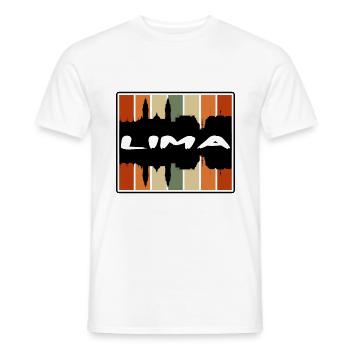 Lima Peru Skyline Silhouette Reise Souvenir - Männer T-Shirt - Weiß - Vorne - AI Model Male 178 dark (178cm)