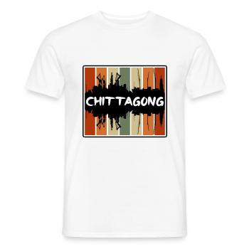 Chittagong Bangladesch Skyline Silhouette Reisen So - Männer T-Shirt - Weiß - Vorne - AI Model Male 178 dark (178cm)