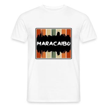 Maracaibo Venezuela Skyline Silhouette Souv de voyage - T-shirt homme - blanc - Devant - AI Model Male 178 dark (178cm)