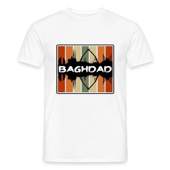 Bagdad Irak Skyline Silhouette Reise Souvenir - Männer T-Shirt - Weiß - Vorne - AI Model Male 178 dark (178cm)