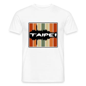 Taipei Taiwan Skyline Silhouette Travel Souvenir - Men's T-Shirt - white - Front - AI Model Male 178 dark (178cm)