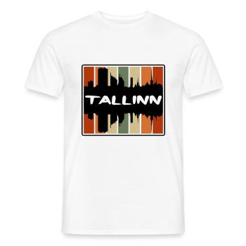 Tallinn Estland Skyline Silhouette Reise Souvenir - Männer T-Shirt - Weiß - Vorne - AI Model Male 178 dark (178cm)