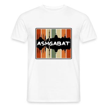 Ashgabat Turkménistan Skyline Silhouette Voyage So - T-shirt homme - blanc - Devant - AI Model Male 178 dark (178cm)