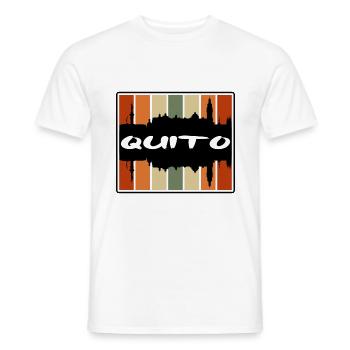 Quito Equador Skyline Silhouette Reisesouvenir - Männer T-Shirt - Weiß - Vorne - AI Model Male 178 dark (178cm)