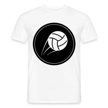 Volleyball symbol Kreis - Männer T-Shirt - Weiß - Vorne - AI Model Male 178 dark (178cm)