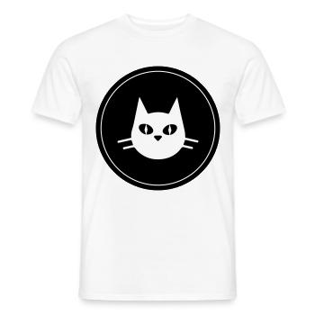 Cercle de tête de chat - T-shirt homme - blanc - Devant - AI Model Male 178 dark (178cm)