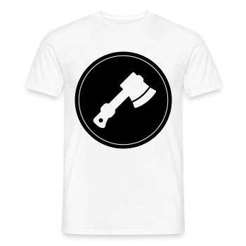 Piolet circulaire d’équipement d’escalade - T-shirt homme - blanc - Devant - AI Model Male 178 dark (178cm)