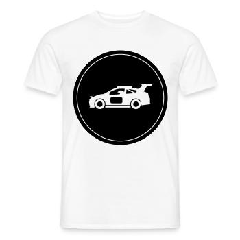 Car Racing Driver Circle - Men's T-Shirt - white - Front - AI Model Male 178 dark (178cm)