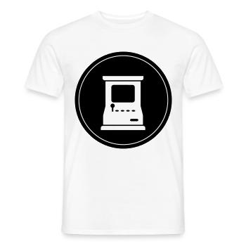 Cercle Arcade Retro Gamer - T-shirt homme - blanc - Devant - AI Model Male 178 dark (178cm)