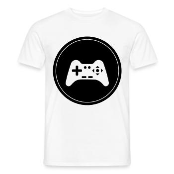 Cercle de contrôleur de symbole de manette de jeu - T-shirt homme - blanc - Devant - AI Model Male 178 dark (178cm)