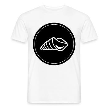 Mussel snail circle - Men's T-Shirt - white - Front - AI Model Male 178 dark (178cm)