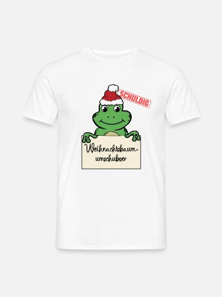 Weihnachtsbaum Umschubser Frosch - Männer T-Shirt - Weiß
