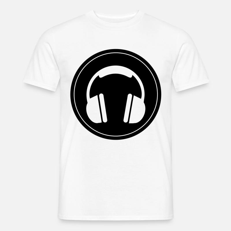 Kopfhörer Symbol - Männer T-Shirt - Weiß