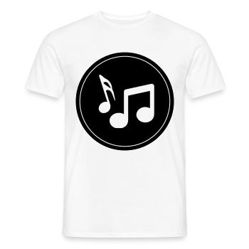 Musical notes - Men's T-Shirt - white - Front - AI Model Male 178 dark (178cm)