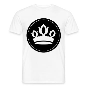 Krone Silhouette - Männer T-Shirt - Weiß - Vorne - AI Model Male 178 dark (178cm)