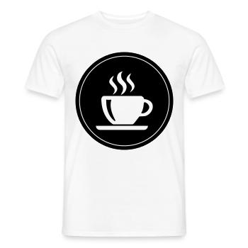 Coffee Cup Coffee - Men's T-Shirt - white - Front - AI Model Male 178 dark (178cm)