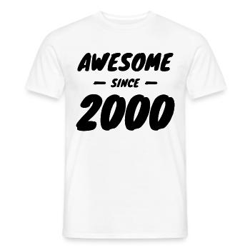 2000 Jahrgang Awesome Since 2000 Geschenkidee - Männer T-Shirt - Weiß - Vorne - AI Model Male 178 dark (178cm)