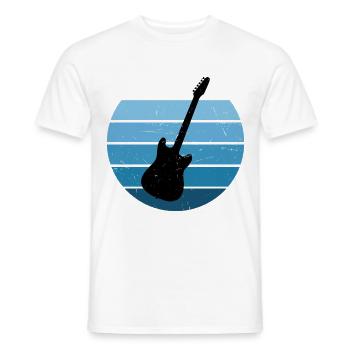 Guitariste Femmes Guitare classique - T-shirt homme - blanc - Devant - AI Model Male 178 dark (178cm)