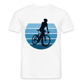 Road Bike Women's Road Cycling Road Cyclists - Men's T-Shirt - white - Front - AI Model Male 178 dark (178cm)