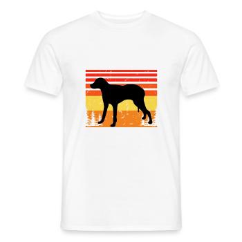 Chien Français Blanc et Orange Dog Silhouette - T-shirt homme - blanc - Devant - AI Model Male 178 dark (178cm)