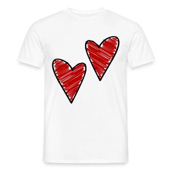 herzen symbol liebe - Männer T-Shirt - Weiß - Vorne - AI Model Male 178 dark (178cm)