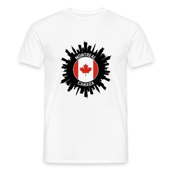 Montreal Skyline Kanada Flagge Reisesouvenir - Männer T-Shirt - Weiß - Vorne - AI Model Male 178 dark (178cm)