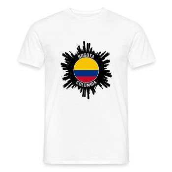 Bogota Skyline Kolumbien Flagge Reise Souvenir - Männer T-Shirt - Weiß - Vorne - AI Model Male 178 dark (178cm)