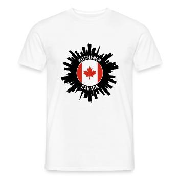 Kitchener Skyline Kanada Flagge Reisesouvenir - Männer T-Shirt - Weiß - Vorne - AI Model Male 178 dark (178cm)