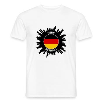 Bonn Skyline Deutschland Flagge Reisesouvenir - Männer T-Shirt - Weiß - Vorne - AI Model Male 178 dark (178cm)