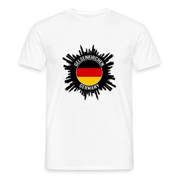 Gelsenkirchen Skyline Deutschland Flagge Reise-Souvenir - Männer T-Shirt - Weiß - Vorne - AI Model Male 178 dark (178cm)