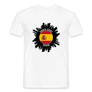 Santa Cruz Skyline Spanien Flagge Reise-Souvenir - Männer T-Shirt - Weiß - Vorne - AI Model Male 178 dark (178cm)