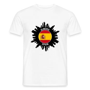 Almeria Skyline Spanien Flagge Reise-Souvenir - Männer T-Shirt - Weiß - Vorne - AI Model Male 178 dark (178cm)
