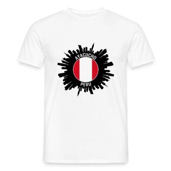 Ayacucho Skyline Peru Flagge Reise-Souvenir - Männer T-Shirt - Weiß - Vorne - AI Model Male 178 dark (178cm)