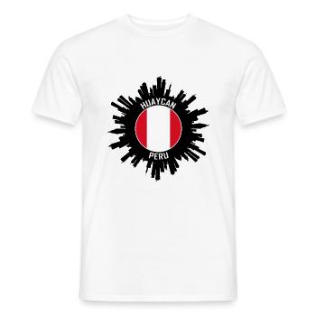 Huaycan Skyline Peru Flagge Reise-Souvenir - Männer T-Shirt - Weiß - Vorne - AI Model Male 178 dark (178cm)