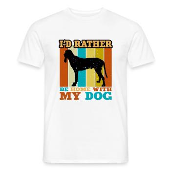 Ariegeois Dog Lover Silhouette Vintage Sunset - T-shirt homme - blanc - Devant - AI Model Male 178 dark (178cm)