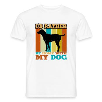 Noir et bronzé Virginie Foxhound Silhouette de chien - T-shirt homme - blanc - Devant - AI Model Male 178 dark (178cm)