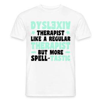 Dyslexie - T-shirt homme - blanc - Devant - AI Model Male 178 dark (178cm)