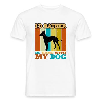 Cirneco Dell Ätna Hundeliebe Silhouette Retro Sonnenuntergang - Männer T-Shirt - Weiß - Vorne - AI Model Male 178 dark (178cm)