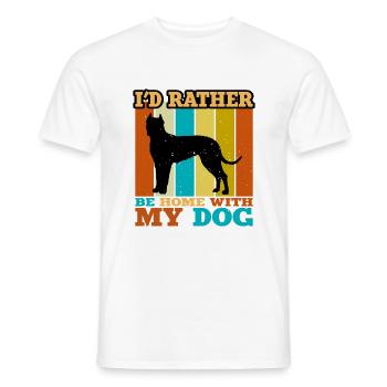 Cordoba Fighting Dog Lover Silhouette Retro Sunset - Men's T-Shirt - white - Front - AI Model Male 178 dark (178cm)