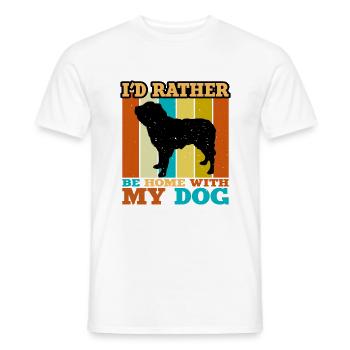 Dutch Smoushond Dog Love Silhouette Vintage Sunset - T-shirt homme - blanc - Devant - AI Model Male 178 dark (178cm)