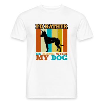 Englischer Toy Terrier Black Tan Hund Silhouette - Männer T-Shirt - Weiß - Vorne - AI Model Male 178 dark (178cm)