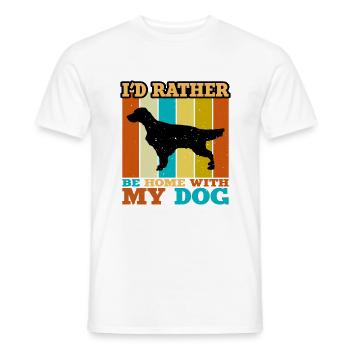 English Setter Dog Lover Silhouette Vintage Sunset - Men's T-Shirt - white - Front - AI Model Male 178 dark (178cm)