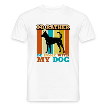 Formosan Mountain Dog Love Silhouette Retro Sunset - T-shirt homme - blanc - Devant - AI Model Male 178 dark (178cm)