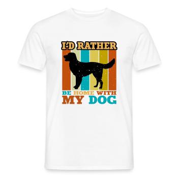 German Longhaired Pointer Dog Silhouette Retro - Men's T-Shirt - white - Front - AI Model Male 178 dark (178cm)