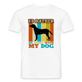Hamiltonstovare Dog Love Silhouette Vintage Sunset - Männer T-Shirt - Weiß - Vorne - AI Model Male 178 dark (178cm)
