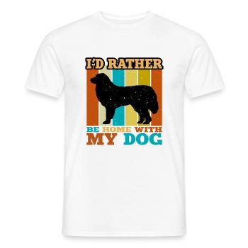 Great Pyrénées Dog Lover Silhouette Vintage Sunset - T-shirt homme - blanc - Devant - AI Model Male 178 dark (178cm)