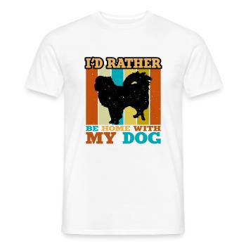 Japanischer Kinn Hund Liebhaber Silhouette Vintage Sonnenuntergang - Männer T-Shirt - Weiß - Vorne - AI Model Male 178 dark (178cm)