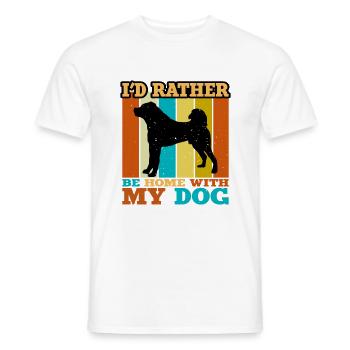 Kangal Dog Lover Silhouette Vintage Sunset - T-shirt homme - blanc - Devant - AI Model Male 178 dark (178cm)
