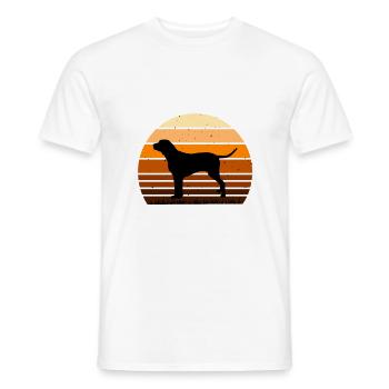 Grand Anglo Français Tricolore Hundesilhouette - Männer T-Shirt - Weiß - Vorne - AI Model Male 178 dark (178cm)