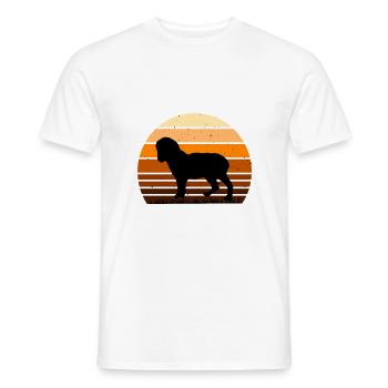 Norfolk Spaniel Dog Love Silhouette Vintage Sunset - Men's T-Shirt - white - Front - AI Model Male 178 dark (178cm)